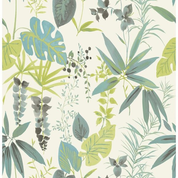 NEW A-Street Prints Descano Green Botanical Wallpaper Lot of 2 12 yards total - Picture 1 of 7